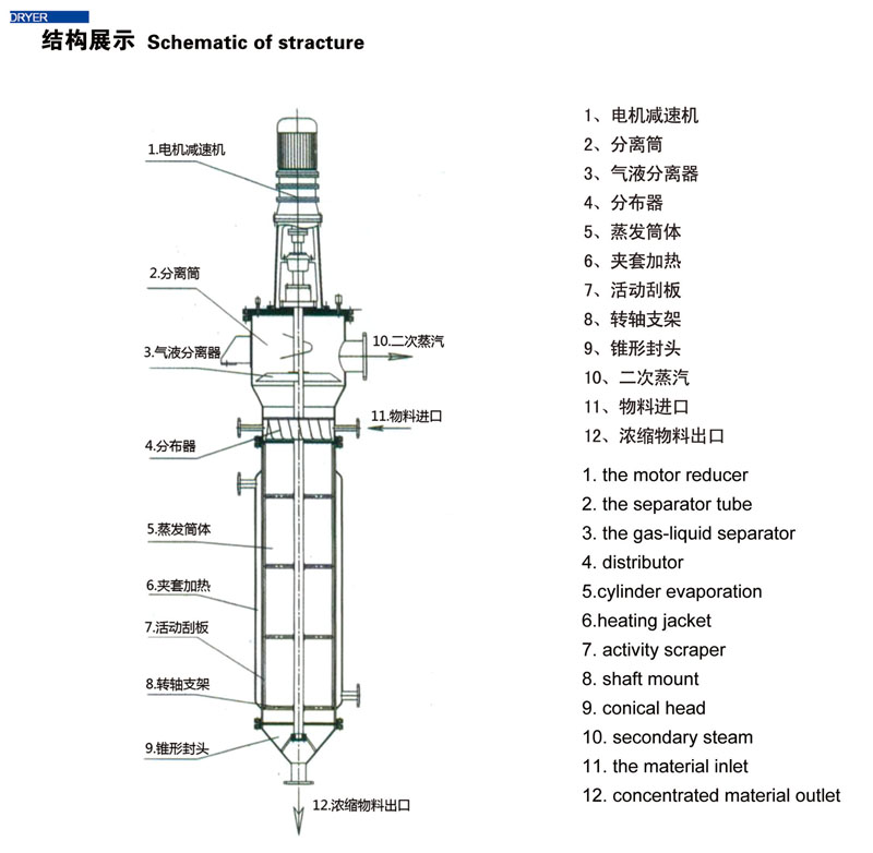  机械搅拌式簿膜式蒸发器(图3)